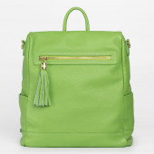 Rucsac tip geanta din piele naturala DiAmanti Mia Verde Deschis